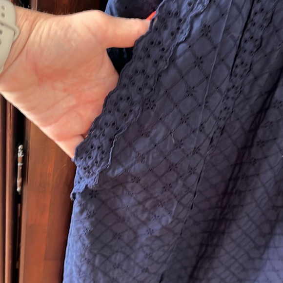 Coach Navy Button-Front Midi Dress - Picture 5 of 5